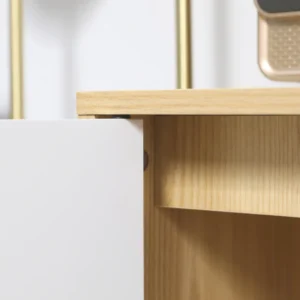 HOMCOM Μοντέρνα έπιπλα πολλαπλών χρήσεων από μοριοσανίδες και ξύλο πεύκου με ρυθμιζόμενο εσωτερικό ράφι σε 3 επίπεδα, 77x35x77,5 cm 838-155 - Image 7