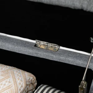 Πάγκος αποθήκευσης HOMCOM σε ύφασμα Velvet Effect, για Υπνοδωμάτιο, Σαλόνι και Είσοδο, 101x38,5x44,5 cm, Γκρι 838-271V00GY - Image 7