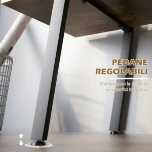 Ράφι βιβλιοθήκης HOMCOM 4 επιπέδων από νοβοπάν και Α-ατσάλι 838-378V00RB - Image 5