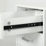 HOMCOM  Συρταριέρα Γραφείου με 3 Συρτάρια, Ρόδες, Κλειδαριά και Κλειδιά, 60x40x56 εκ., Λευκό  838-493V00WT - Image 8