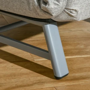 HOMCOM Μονή πολυθρόνα με 5 επίπεδα ανακλινόμενη πλάτη και επιπλέον μαξιλάρι, 73x60x81cm, Γκρι 839-111 - Image 7