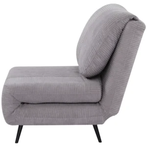 HOMCOM 2 σε 1 μονό κρεβάτι πολυθρόνας, ρυθμιζόμενη πλάτη σε 3 επίπεδα και με επένδυση, κατασκευή από ξύλο και χάλυβα 839-463V01LG - Image 5