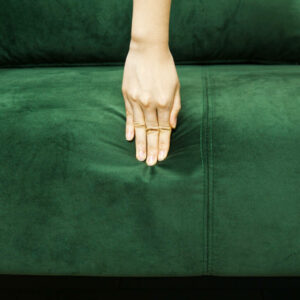 HOMCOM Μοντέρνος 3θέσιος καναπές με μαξιλάρια με επένδυση, ατσάλινα πόδια και βελούδινο ύφασμα, 200x88x76 cm, πράσινο 839-491V01GN - Image 7