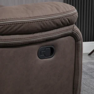 Πολυθρόνα HOMCOM Relax με χειροκίνητη ανάκλιση και υποπόδιο, 97x99x96cm, καφέ 839-501V00BN - Image 6