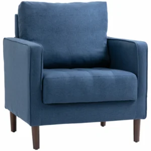 HOMCOM Μοντέρνα πολυθρόνα σε ύφασμα λινό εφέ