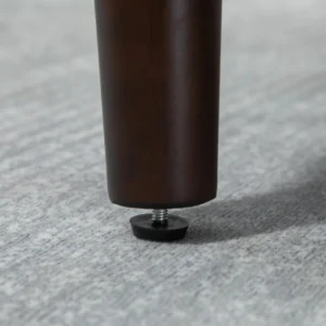 HOMCOM Μοντέρνα πολυθρόνα σε ύφασμα λινό εφέ, Ξύλινη κατασκευή και χοντρή επένδυση, 76x70x87cm, μπλε 839-570V00BU - Image 5