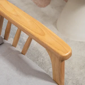 HOMCOM Μοντέρνα Πολυθρόνα με Βελούδινη Ταπετσαρία και Ξύλινη Κατασκευή, 68x75x78cm, Γκρι 839-593V00GY - Image 6