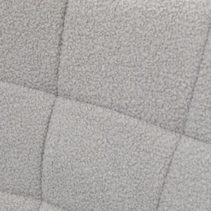 HOMCOM  Πολυθρόνα Κουνιστή Επενδεδυμένη από Ξύλο και Ατσάλι με Επένδυση Bouclé, 71x98x101 εκ., Γκρι  839-613V00LG - Image 6