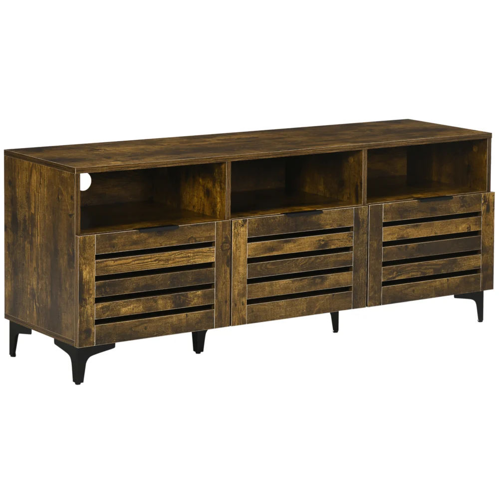 Έπιπλο τηλεόρασης HOMCOM 65 max με 3 συρτάρια Έπιπλο τηλεόρασης HOMCOM 65 max με 3 συρτάρια