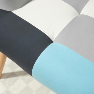 Πολυθρόνα κρεβατοκάμαρας HOMCOM σε καπιτονέ βελούδο και ξύλινα πόδια, 66x76x98cm, Πολύχρωμη 839-752V00MX - Image 5