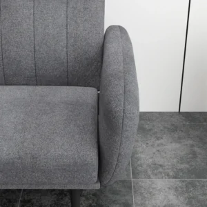 HOMCOM 3θέσιος καναπές-κρεβάτι με ανακλινόμενη πλάτη 3 επιπέδων από ύφασμα, 208x84x82cm, Γκρι 839-821V00GY - Image 5