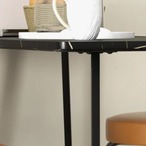 HOMCOM Ορθογώνιο Τραπέζι Bar για 4 Άτομα σε MDF και μέταλλο, 118x58x98 cm, Μαύρο 83A-029V00BK - Image 7