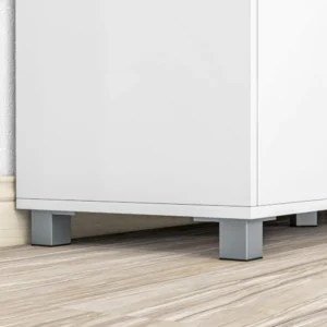 HOMCOM Μοντέρνος Ξύλινος Μπουφές Κουζίνας με Ντουλάπες, Συρτάρι και Ανοιχτό Διαμέρισμα, 105x39x83cm, Λευκό 83A-056V80WT - Image 7