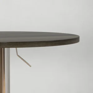 Τραπέζι HOMCOM High Bar με Ρυθμιζόμενο Ύψος, Περιστρεφόμενη κορυφή και Ατσάλινο Βάση, Ø60x69-91cm, Καφέ 83A-087V80DW - Image 7