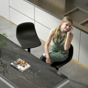 HOMCOM 2 Μαύρα Ρυθμιζόμενα Σκαμπό Μπαρ με Πλάτη και Υποπόδιο, Δέρμα PU 83A-264V00BK - Image 7