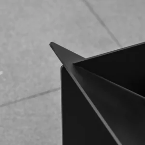 Outsunny Square Steel Garden Fire Pit με Λαβές, 50x45x30cm, Μαύρο 842-213 - Image 6