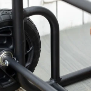 Outsunny Steel Log Cart με 2 ρόδες για εσωτερικούς και εξωτερικούς χώρους, 77x42x105cm, Μαύρο 842-237 - Image 5