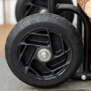 Outsunny Steel Log Cart με 2 ρόδες για εσωτερικούς και εξωτερικούς χώρους, 77x42x105cm, Μαύρο 842-237 - Image 6