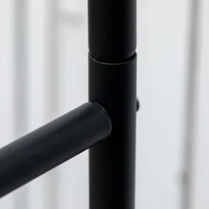 Outsunny Steel Log Cart με 2 ρόδες για εσωτερικούς και εξωτερικούς χώρους, 77x42x105cm, Μαύρο 842-237 - Image 7