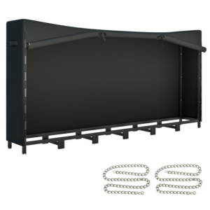 Outsunny Εξωτερικό Μεταλλικό Καυσόξυλο με Αδιάβροχο Κάλυμμα