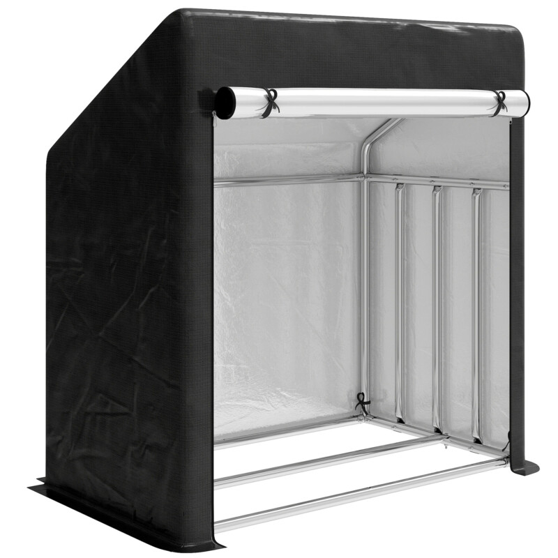 Outsunny Εξωτερική Ξυλοθήκη από Ενισχυμένο Ατσάλι με Αδιάβροχη Κάλυψη Outsunny Εξωτερική Ξυλοθήκη από Ενισχυμένο Ατσάλι με Αδιάβροχη Κάλυψη