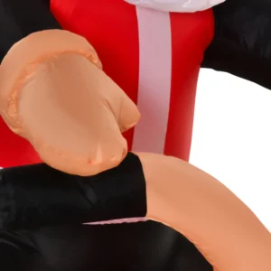 HOMCOM Φουσκωτός Άγιος Βασίλης σε μοτοσυκλέτα 165cm με ενσωματωμένα φώτα LED, Χριστουγεννιάτικη διακόσμηση εξωτερικού χώρου 844-242V90 - Image 7