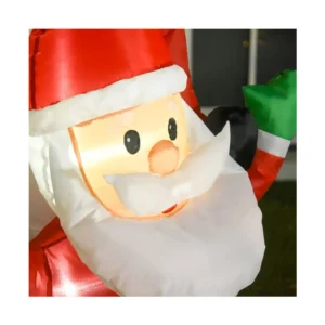 Φουσκωτό Χριστουγεννιάτικo Δέντρο 243 cm με LED Φωτισμό HOMCOM 844-301V90 - Image 2