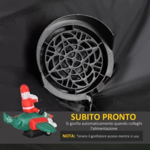 Φουσκωτός Άγιος Βασίλης με Ενσωματωμένα Φώτα HOMCOM 844-405V90 - Image 3