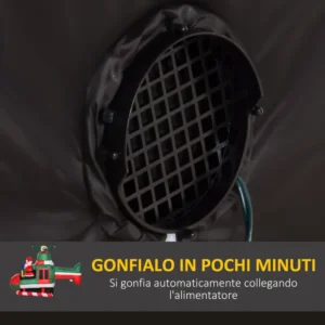 Φουσκωτό Άγιος Βασίλης με 4 LED HOMCOM 844-373V90 844-426V90 - Image 3