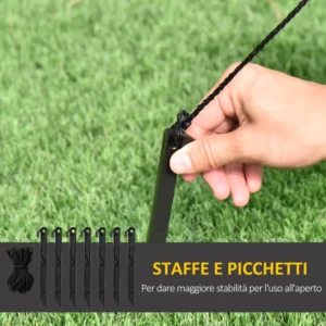 Φουσκωτό Χριστουγεννιάτικο Δέντρο Outsunny με Άγιο Βασίλη και φωτάκια LED, Περιλαμβάνεται φουσκωτό, 162x125x247cm 844-538V90MX - Image 5