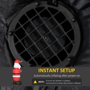 Outsunny Φουσκωτός Άγιος Βασίλης με δώρο, 3 φώτα LED και φουσκωτό, 77x68x184 cm 844-563V90MX - Image 4