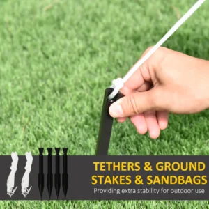 Outsunny Φουσκωτός Άγιος Βασίλης με δώρο, 3 φώτα LED και φουσκωτό, 77x68x184 cm 844-563V90MX - Image 5