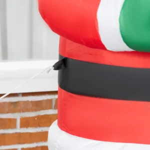 Outsunny Φουσκωτός Άγιος Βασίλης με δώρο, 3 φώτα LED και φουσκωτό, 77x68x184 cm 844-563V90MX - Image 7