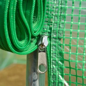 Outsunny Garden Θερμοκήπια Γεωργικά Θερμοκήπια Τιμές Τούνελ με Κάλυμμα και Κυλιόμενη Δομή και Παράθυρα - Πράσινο 845-019V01 - Image 7