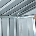 Υπόστεγο κήπου Outsunny με 2 συρόμενες πόρτες και 4 αεραγωγούς από χάλυβα και PP, 340x386x200cm, κίτρινο 845-031V01YL - Image 6