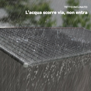 Outsunny Καλύβα Κήπου με 2 Συρόμενες Πόρτες και 4 Αεραγωγούς από Ατσάλι, 322x277x192 cm, Καφέ 845-031V02BN - Image 6