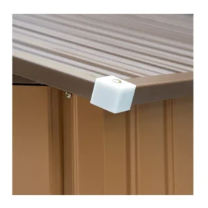 Μεταλλική Αποθήκη Κήπου από Γαλβανισμένο Ατσάλι 277 x 191 x 192 cm Χρώματος Καφέ Outsunny 845-031YL - Image 5