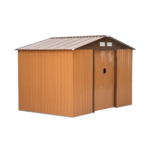 Μεταλλική Αποθήκη Κήπου από Γαλβανισμένο Ατσάλι 277 x 191 x 192 cm Χρώματος Καφέ Outsunny 845-031YL - Image 8