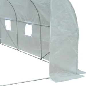 Θερμοκήπιο Outsunny Outdoor Tunnel με παράθυρα 6 Mesh, Metal and PE Plastic, 3,5x3 m, Λευκό 845-068 - Image 6