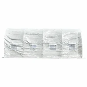 Θερμοκήπια Outsunny Garden Greenhouse Agricultural Tunnel (5 x 2 x 2m) με μεταλλική κατασκευή και φύλλο πολυαιθυλενίου - λευκό 845-071V02 - Image 3