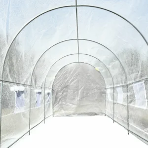Θερμοκήπια Outsunny Garden Greenhouse Agricultural Tunnel (5 x 2 x 2m) με μεταλλική κατασκευή και φύλλο πολυαιθυλενίου - λευκό 845-071V02 - Image 4