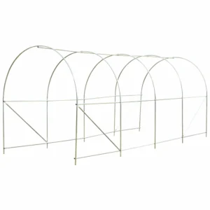 Θερμοκήπια Outsunny Garden Greenhouse Agricultural Tunnel (5 x 2 x 2m) με μεταλλική κατασκευή και φύλλο πολυαιθυλενίου - λευκό 845-071V02 - Image 5