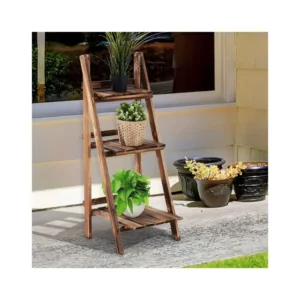 Ξύλινη Πτυσσόμενη Ζαρντινιέρα 3 Επιπέδων 40 x 37 x 93 cm Outsunny 845-111 - Image 3