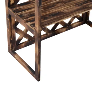 Outsunny Ράφια Ζαρντινιέρα για Φυτά με 3 Ράφια σε Ξύλο Ελάτης, 80x40x150cm 845-118 - Image 6