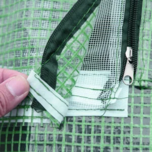 Θερμοκήπιο Outsunny Steel Garden με επίστρωση PE, πόρτες και παράθυρα σε ρολό, 180x140x80cm, πράσινο 845-153V00DG - Image 6