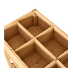 Ξύλινη Ζαρντινιέρα με 8 Θέσεις 120 x 60 x 81 cm Outsunny 845-238 - Image 3