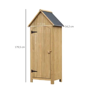 Ξύλινη Αποθήκη Κήπου 77.5 x 54.2 x 179.5 cm Outsunny 845-246ND - Image 2