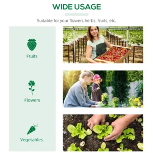 Θερμοκήπιο Outsunny Garden με κάλυμμα PE, Stakes και Extended Edges, 120x60x60cm, Πράσινο 845-368V03 - Image 5