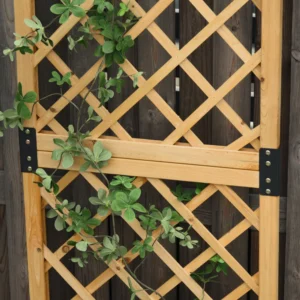 Outsunny φυτευτής εξωτερικού χώρου με σχάρα Ξύλινη γλάστρα αναρριχώμενου φυτού 60x40x160cm 845-369V02 - Image 7