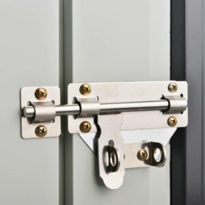 Υπόστεγο κήπου από ατσάλι Outsunny με διπλή πόρτα, 147x86x134 cm, ασπρόμαυρο 845-430 - Image 6